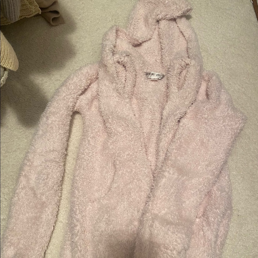 Barefoot Dreams CozyChic- Zip Up Pink Jacket w/ hood. Very comfortable and warm!